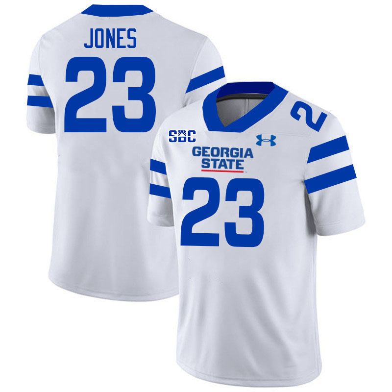 Georgia State Panthers #23 Jaylen Jones College Football Jerseys Stitched-White